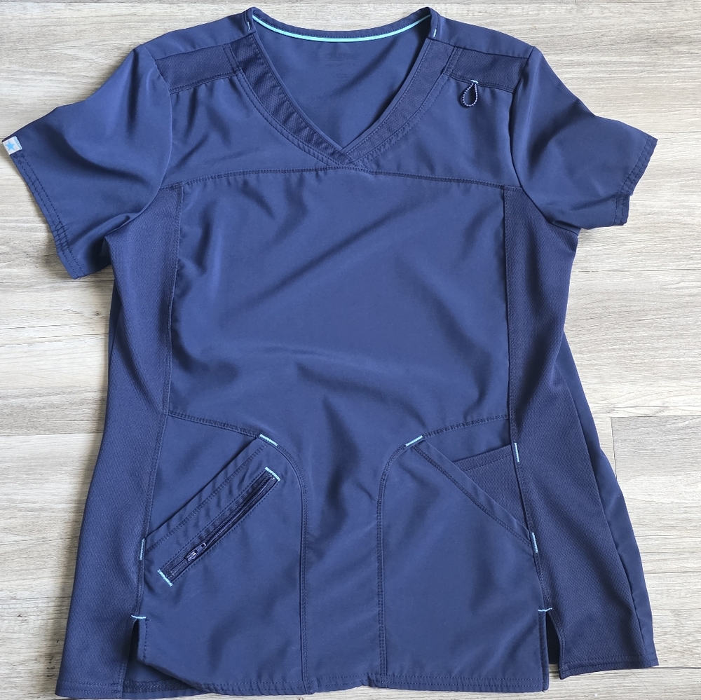 Navy Blue Women's Scrub Top